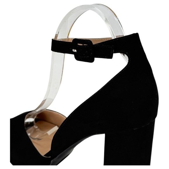 Sun + Stone Reemaa Black Microsuede Womens Pumps Size 10M - Picture 7 of 13